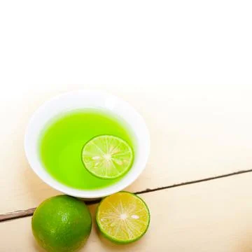 Green lime lemonade Stock Photos
