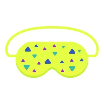 Green lime sleeping mask icon, cartoon style Stock Illustration