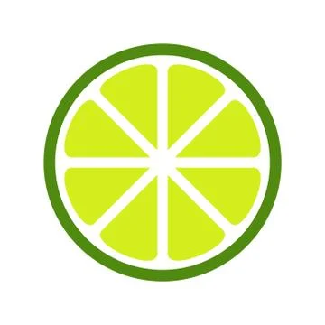 Green lime slice icon. Vector illustration. Stock Illustration