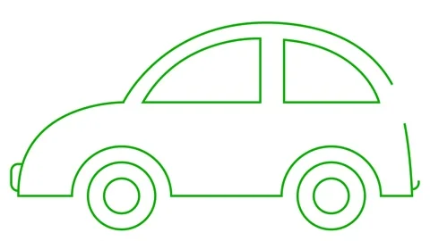 Green line car white Stock Footage 279146904
