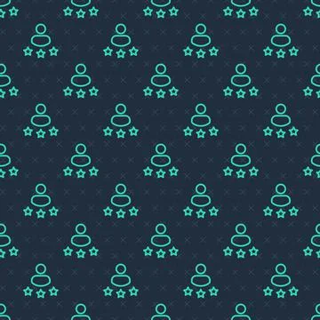 Green line Consumer or customer product rating icon isolated seamless pattern on Stock Illustration