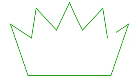 Green line crown white Stock Footage 271254945