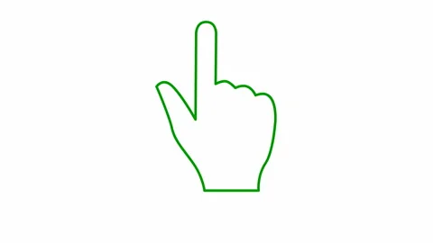 Green line forefinger white Stock Footage 202023036