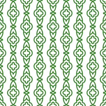 Green line geometric seamless vector pattern. Illustrazione stock