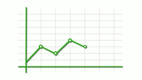 Green Line Graph with Data Points on Grid 스톡 일러스트