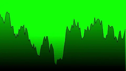 Green line graph on green background chart of stock market investment trading. Video stock 83222069