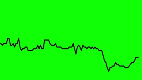 Green line graph on green background chart of stock market investment trading. Stock Footage 83243260