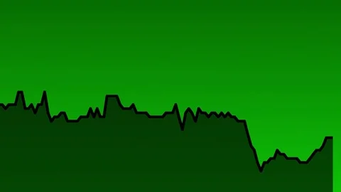 Green line graph on green background chart of stock market investment trading. Stock Footage 83244600