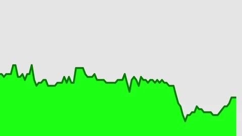 Green line graph on white background chart of stock market investment trading. Stock Footage 83246527
