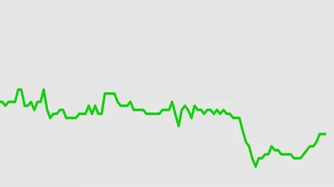 Green line graph on white background chart of stock market investment trading. Stock Footage 83246591