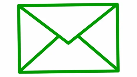 Green line mail white Stock Footage 201961830