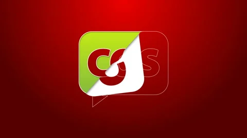 Green line Mathematics function cosine icon isolated on red background. 4K Video Video stock 143879692