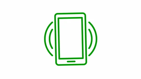 Green line mobile white Stock Footage 152202123