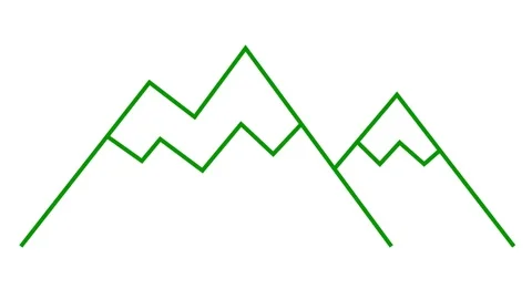 Green line mountain white Stock Footage 293457177