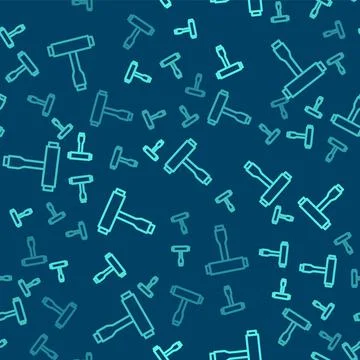 Green line Multi-Function All-In-One portable skate tool T-tool for skateboard Stock Illustration