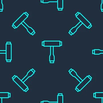 Green line Multi-Function All-In-One portable skate tool T-tool for skateboard Stock Illustration