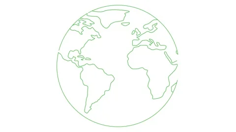 Green line planet white Stock Footage 269507855