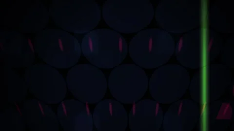 Green Line Scanning Dark Abstract Background with Red Circles for Tech Visual Stock Footage 343720729