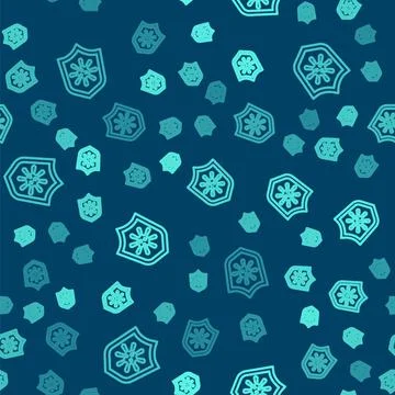 Green line Shield protecting from virus, germs and bacteria icon isolated Illustrazione stock