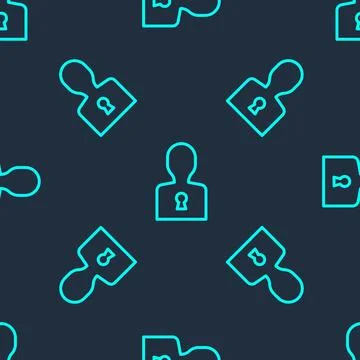 Green line Solution to the problem in psychology icon isolated seamless pattern Illustrazione stock