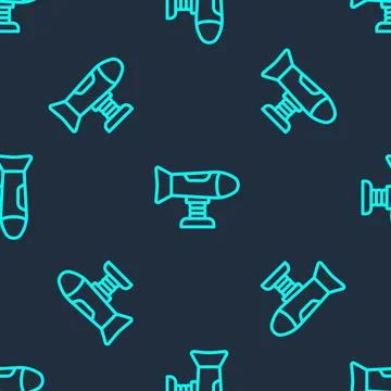 Green line Swing plane on the playground icon isolated seamless pattern on .. Stock Illustration