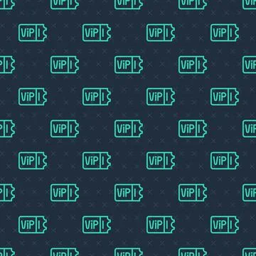 Green line Train ticket icon isolated seamless pattern on blue background Stock Illustration