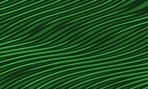Green line wave pattern abstract background. Stock Illustration
