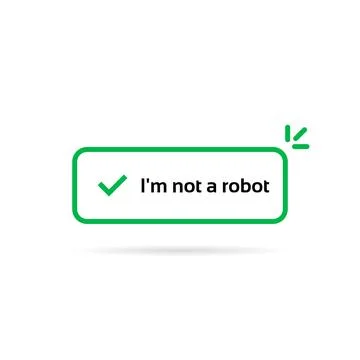 Green linear like i m not a robot captcha Illustrazione stock