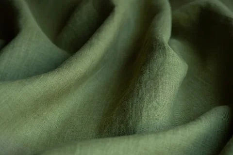 Green linen pattern texture background Stock Photos