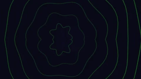 Green lines and flora on a dark background Stock Footage 331648057