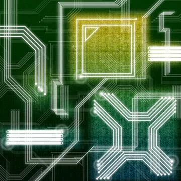 Green Lines Background Means Internet Data And Traffic Stock Illustration