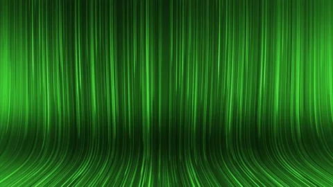 Green Lines Curved Flow Animation. 4K Stock Footage 204945452