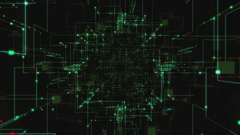 Green lines Matrix VJ loop animation Stock Footage 234235156