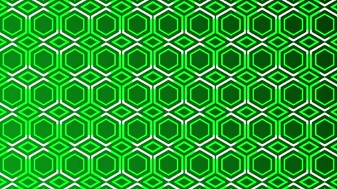 Green lines moving over hexagonal pattern green color background Stock Footage 271158249