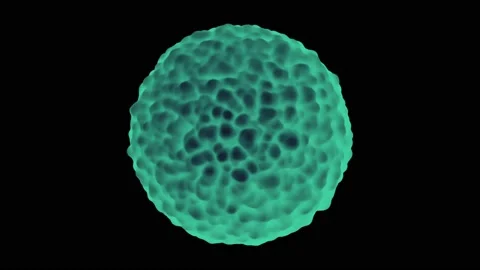 Green liquid ball sphere with volcanic surface Vidéo 88221726
