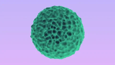 Green liquid ball sphere with volcanic surface Stock Footage 88221790