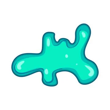 Green liquid blob creating abstract organic shape Illustrazione stock