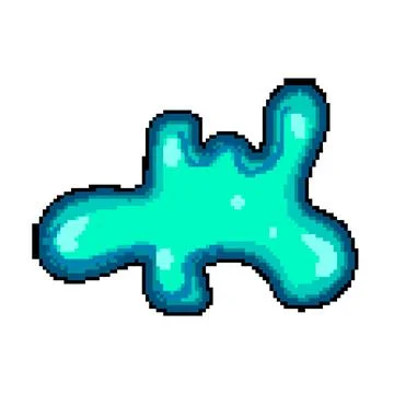 Green liquid blob creating abstract organic shape Illustrazione stock