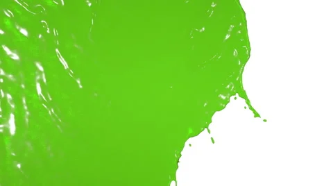 Green liquid flows and fills screen slow motion. nectar Stock Footage