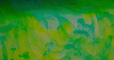 Green Liquid ink Flowing Slow motion abstract background 4K Stock Footage 103268203