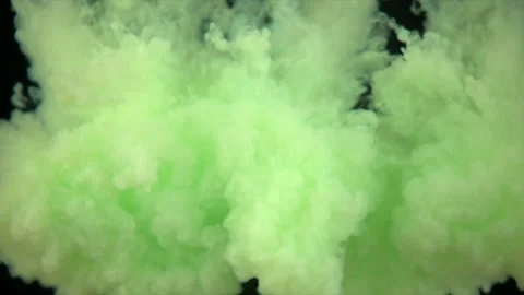 Green Liquid Paint In Water Stock Footage 94370178