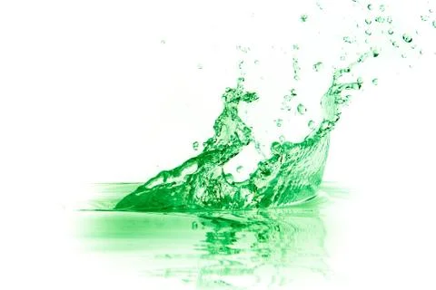 Green liquid splash Stock Photos