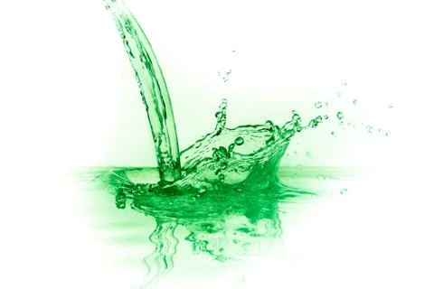 Green liquid splash Stock Photos