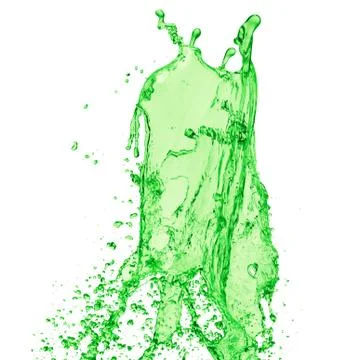 Green liquid splash Stock Photos