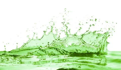 Green liquid splash Stock Photos