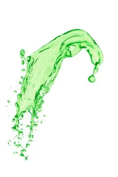 Green liquid splash Stock Photos