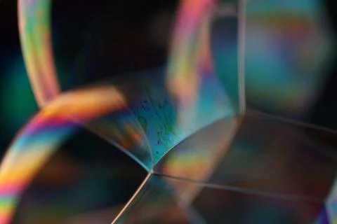 Green liquid surface, phenomenal structure, glossy film Stock Photos