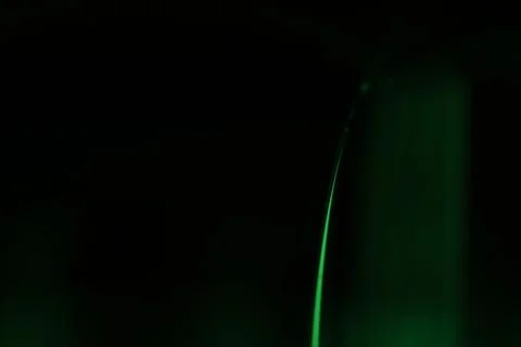 Green liquid surface, phenomenal structure, one line Stock Photos