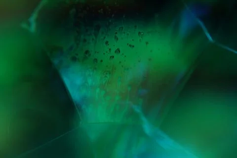 Green liquid surface, phenomenal structure, water film Stock Photos