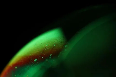 Green liquid surface, phenomenal structure, macro film Stock Photos